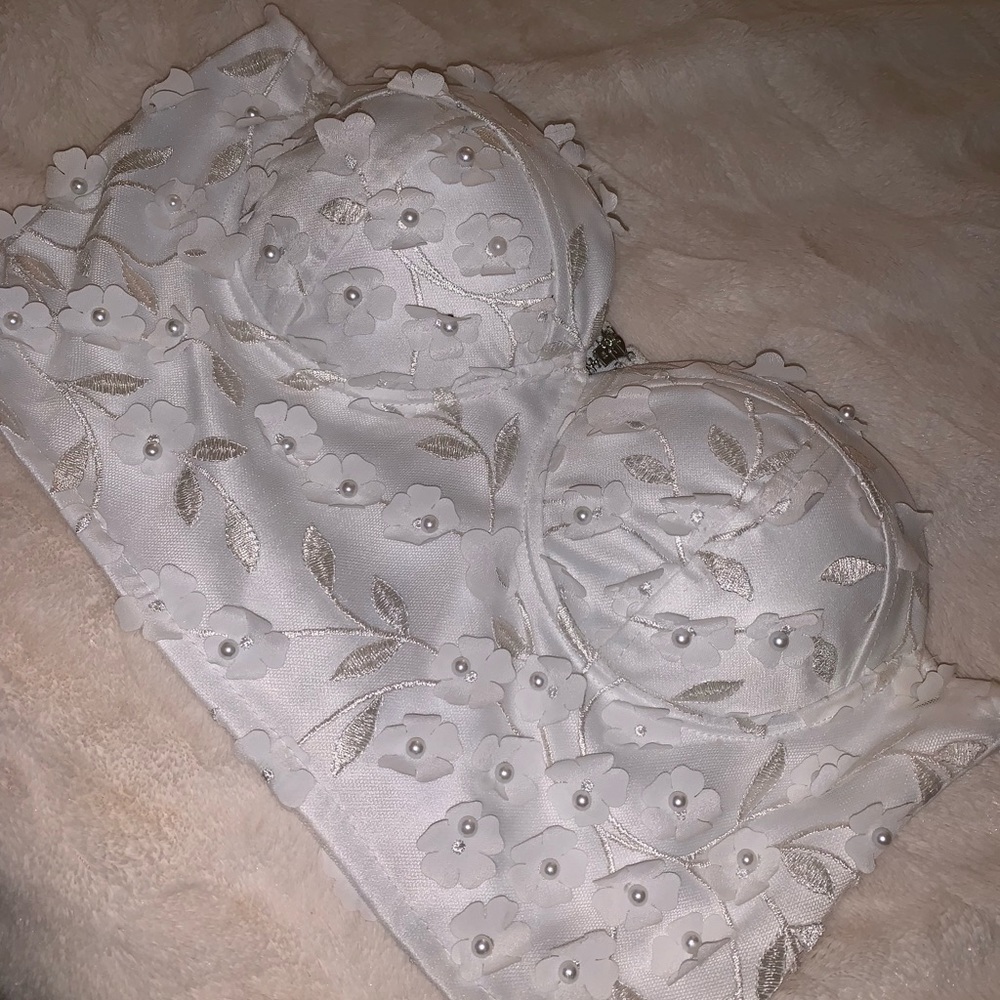 Charlotte Russe White Corset Top